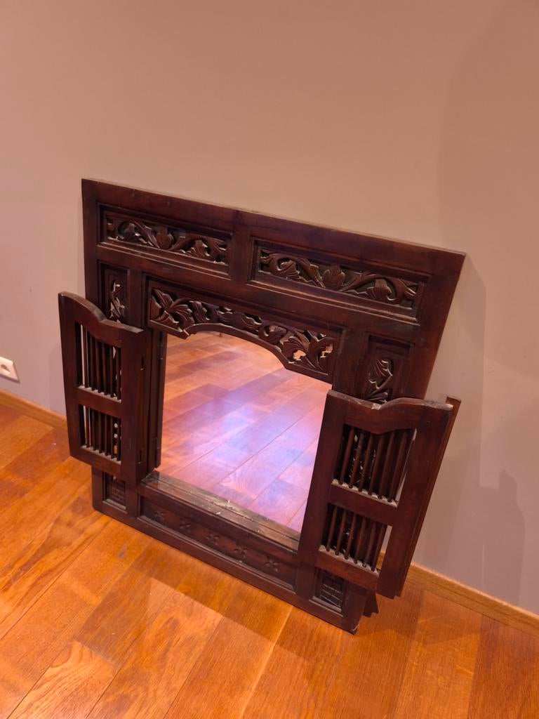 Magnifique miroir style exotique/colonial, Maison & Meubles, Bois