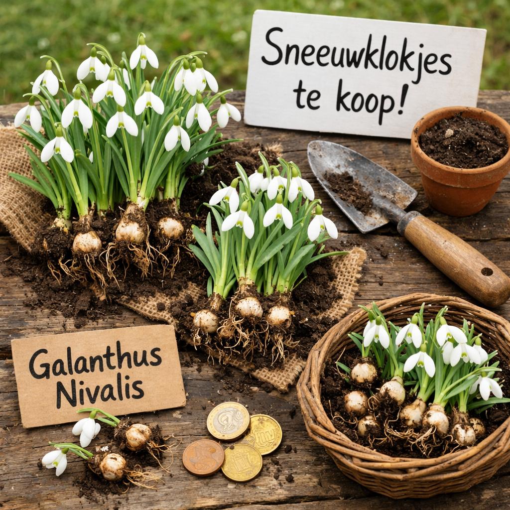 Perce-neige (Galanthus nivalis), Envoi, Printemps, Mi-ombre, Bulbe