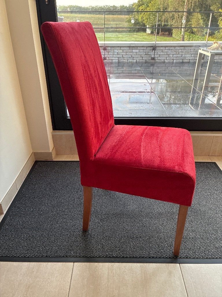 Stoelen, Maison & Meubles, Chaises, Rouge, Bois, Comme neuf, Enlèvement