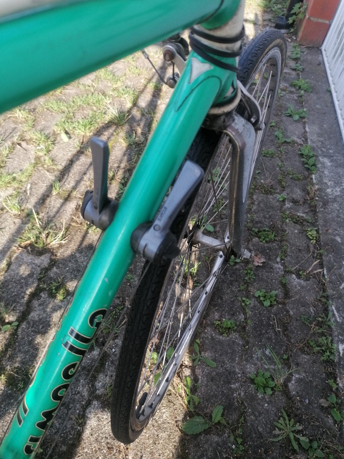 retro koersfiets racefiets met versnellingen onderaan, Fietsen en Brommers, Fietsen | Racefietsen, Ophalen, Gebruikt, 10 tot 15 versnellingen
