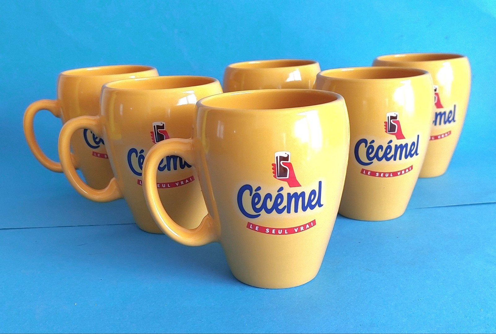 6 Cecemel-mokken... De enige echte... negen, Ophalen of Verzenden, Nieuw, Pul(len)