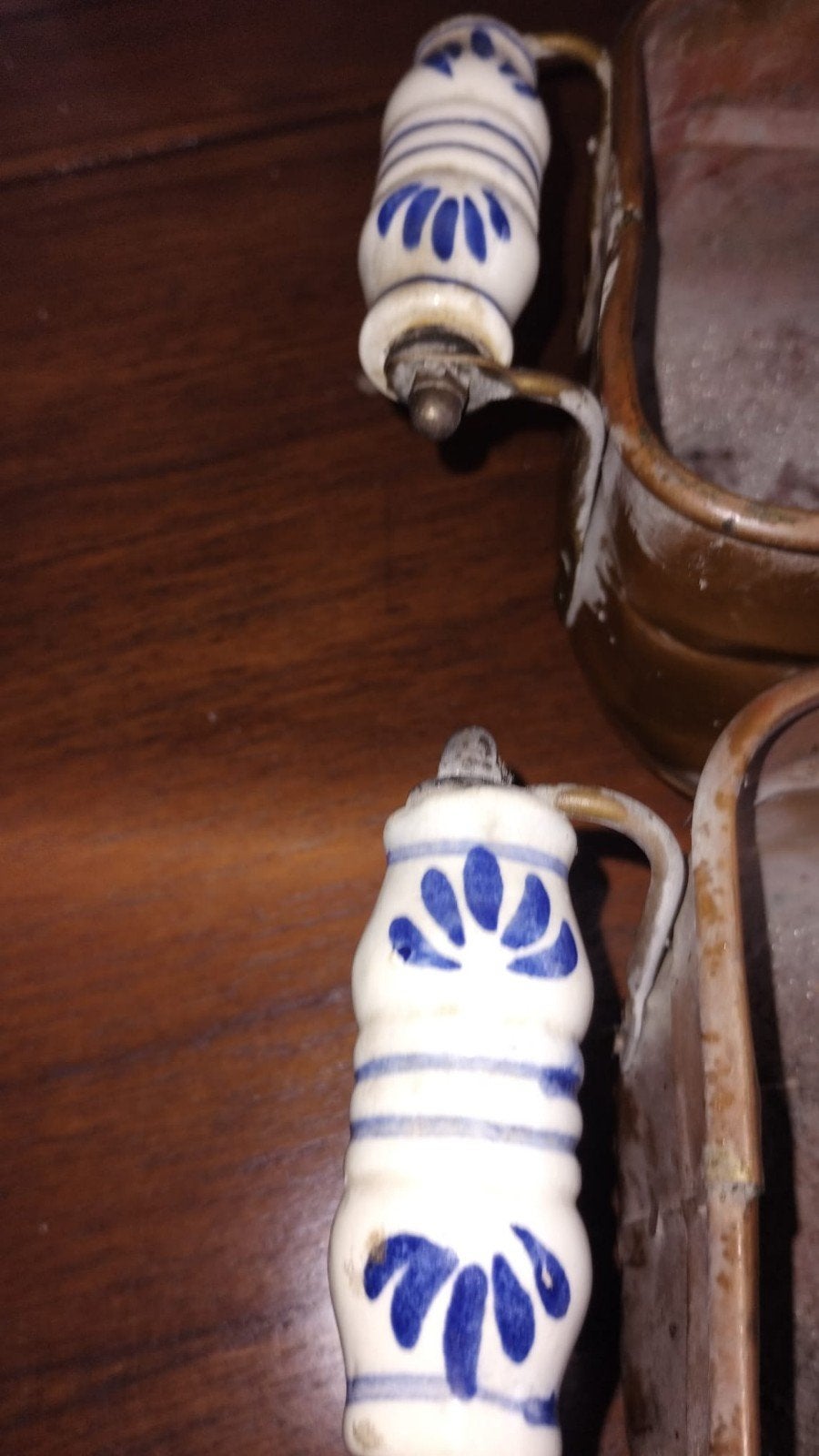 2 koperen bloembakken zie foto's, Ophalen, Koper