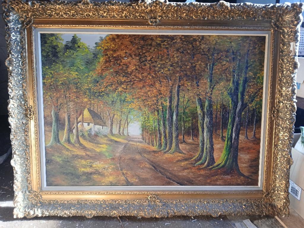 Peinture à l'huile sur toile de J. Linotte, Antiquités & Art, Enlèvement ou Envoi