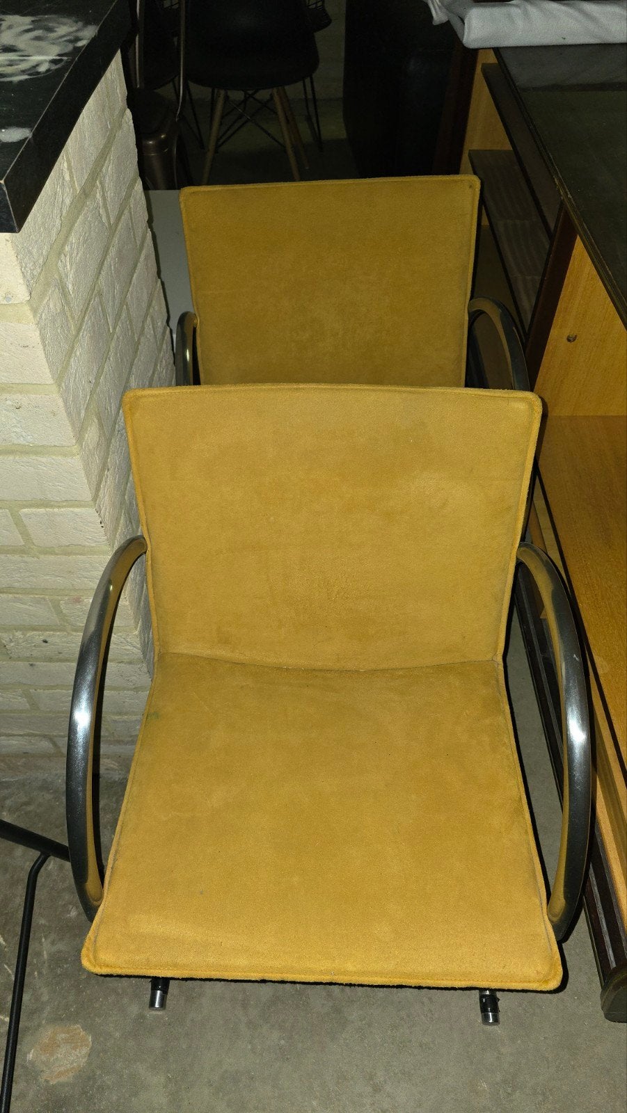 2 gele stoelen, Huis en Inrichting, Ophalen