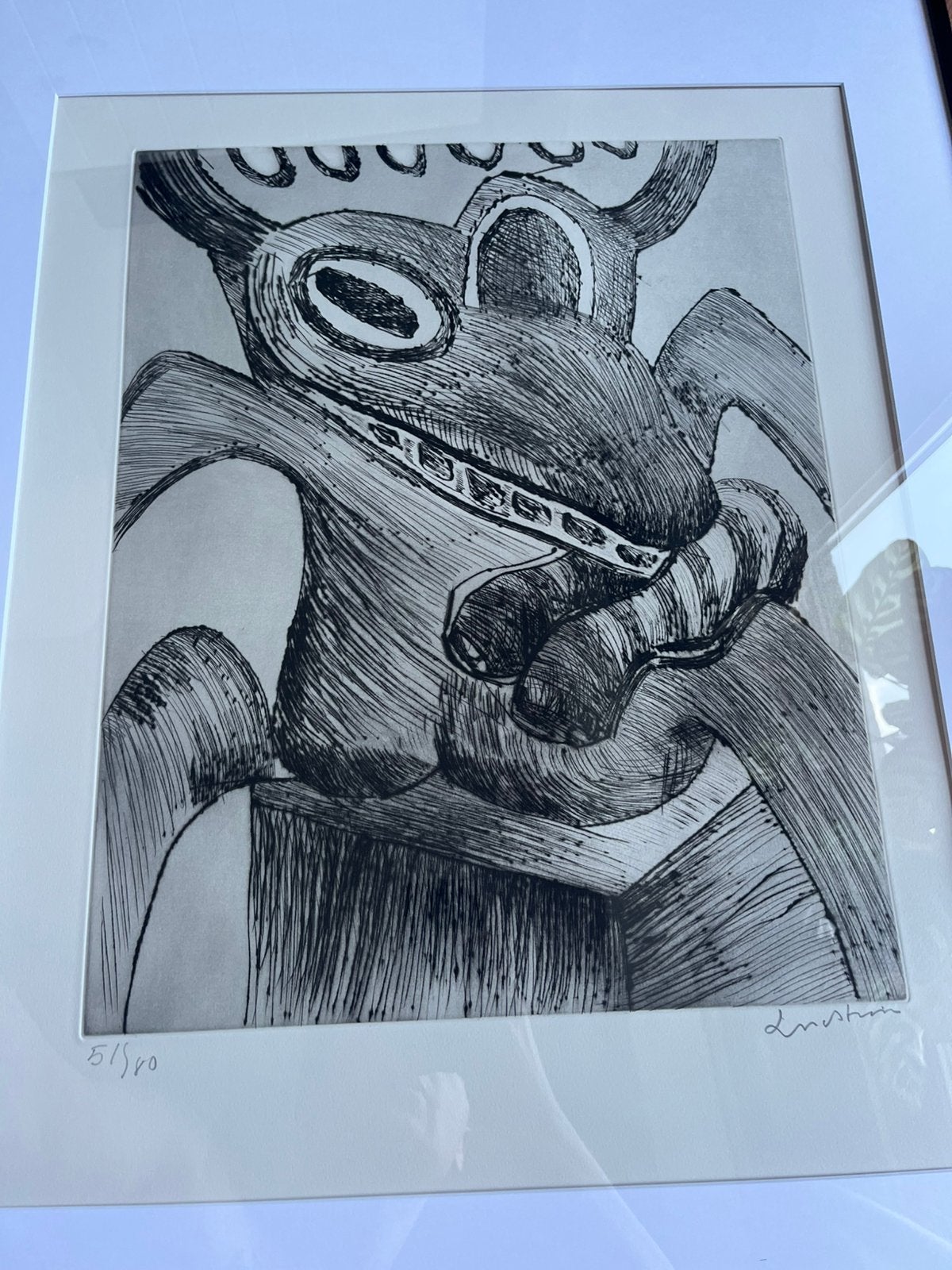 Bengt Lindström - The beast of Gevaudan (1972), Antiek en Kunst, Kunst | Etsen en Gravures, Ophalen, Gravure