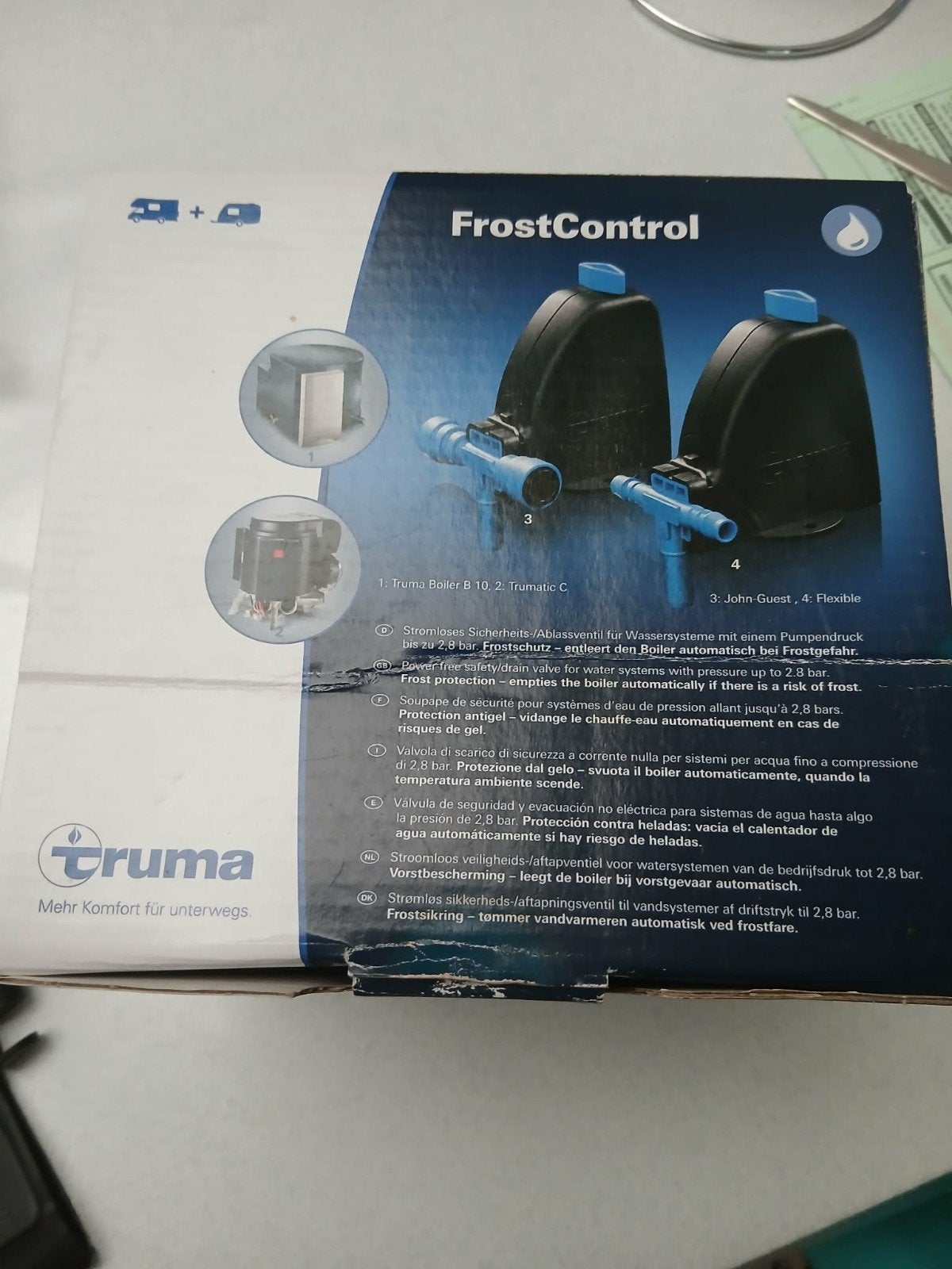 Frost Control truma 2.8 bar, Ophalen