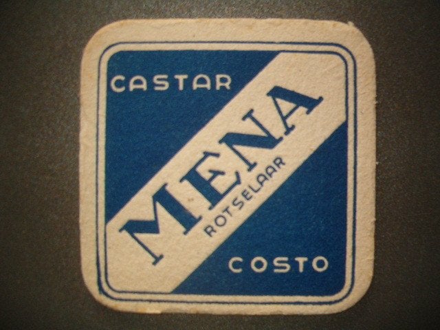 Tapis à bière Mena Rotselaar 5 : 95 x 95 mm, 39 mm, Collections, Enlèvement ou Envoi, Utilisé, Sous-bock