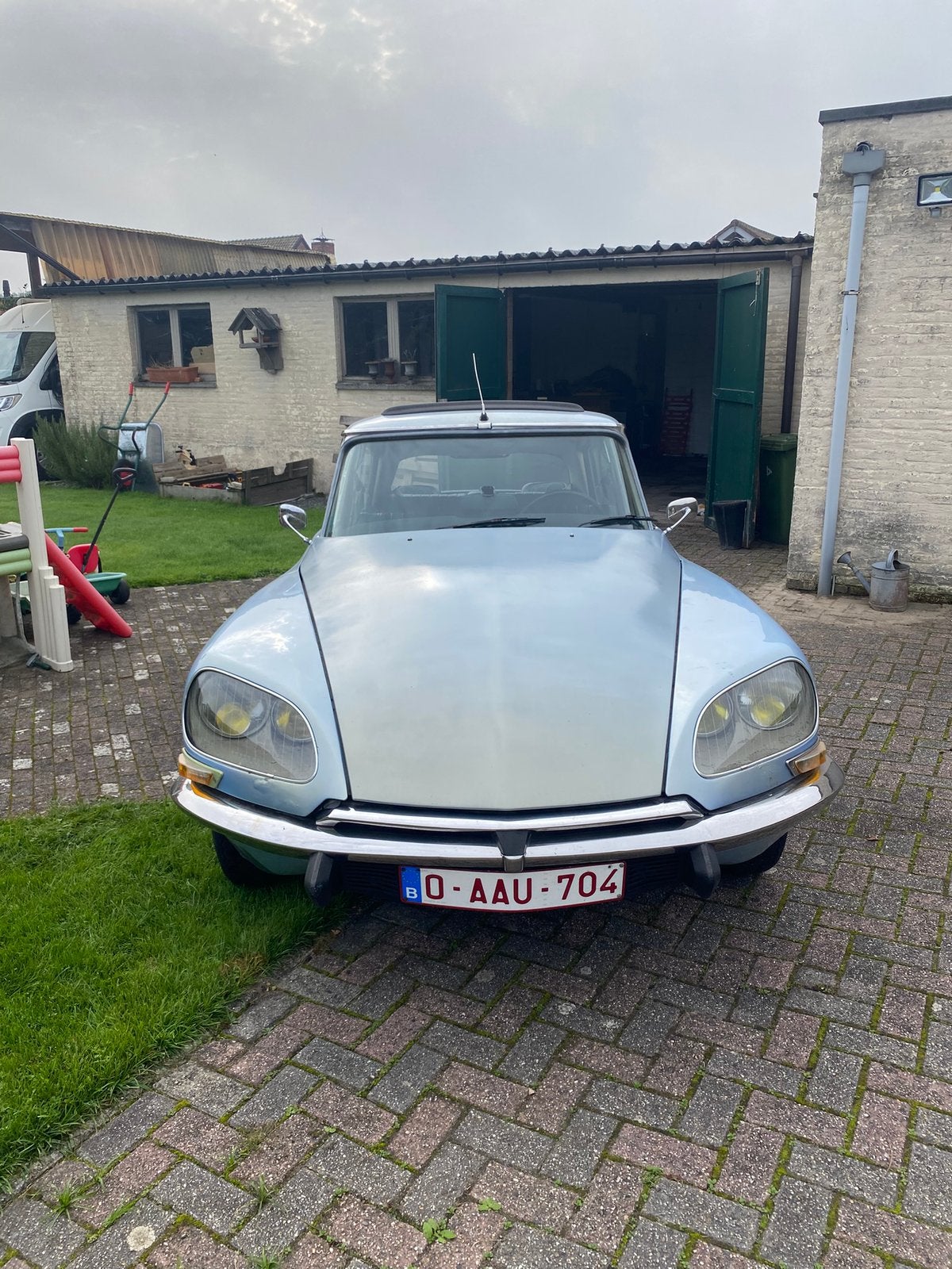 Citroën DS, Auto's, 4 deurs, Citroën, Blauw, Leder