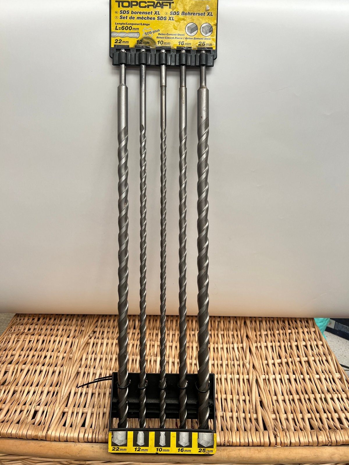 Lot de 5 mèches SDS-Plus XL 600 mm – béton – 10 à 25 mm, Bricolage & Construction, Enlèvement, Neuf