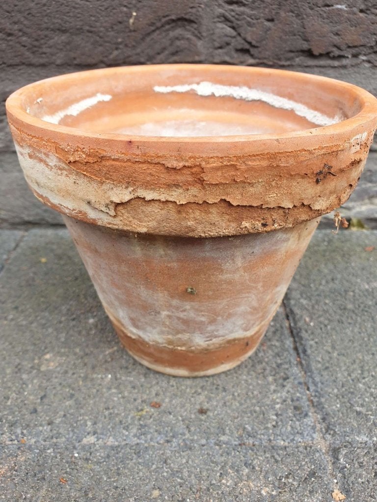 1x rood bruine terracotta bloempot H 14 cm, Enlèvement, Terracotta, Intérieur