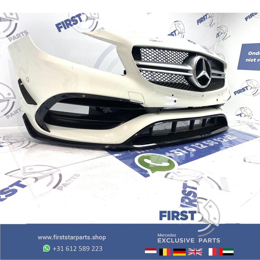 W176 A45 AMG FACELIFT VOORBUMPER WIT COMPLEET AERO PAKKET PE, Gebruikt, -, Voor, Ophalen of Verzenden