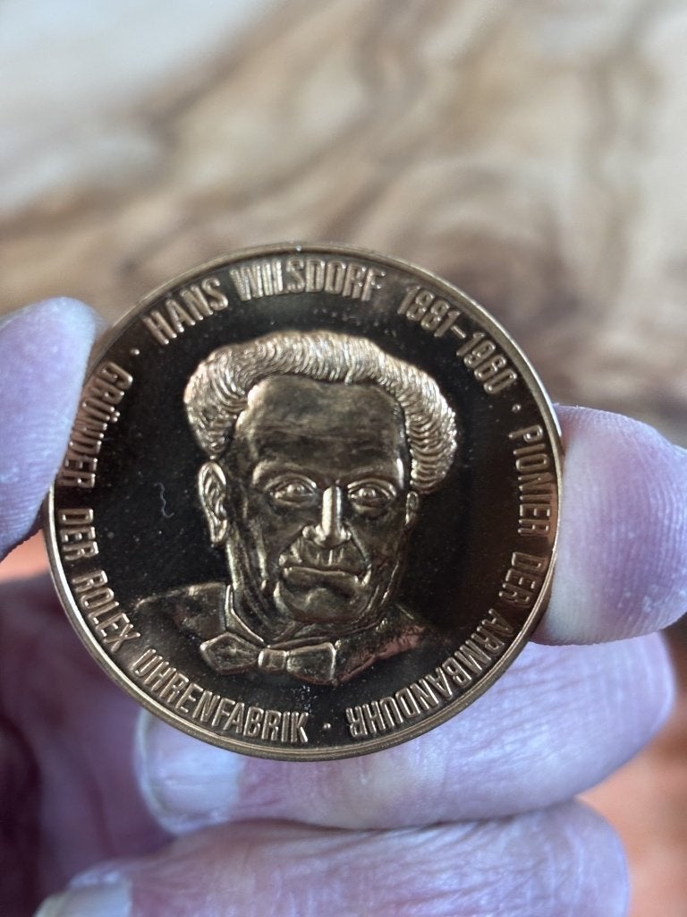 Médaille commémorative Rolex – Hommage à Hans Wilsdorf, Collections, Enlèvement, Autres, Autres types