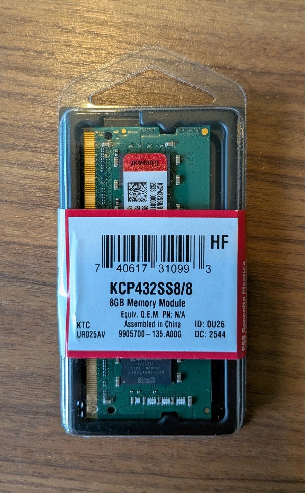 Kingston Memory (KCP432SS8/8) 8GB DDR4 3200 SO-DIMM NIEUW!, Computers en Software, RAM geheugen, Ophalen of Verzenden, DDR4, Laptop
