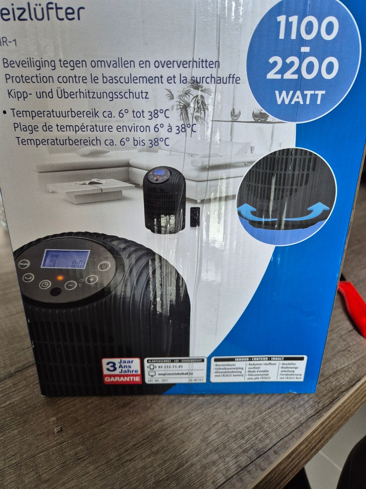 Chauffage électrique 2200W neuf !, Enlèvement ou Envoi, Neuf