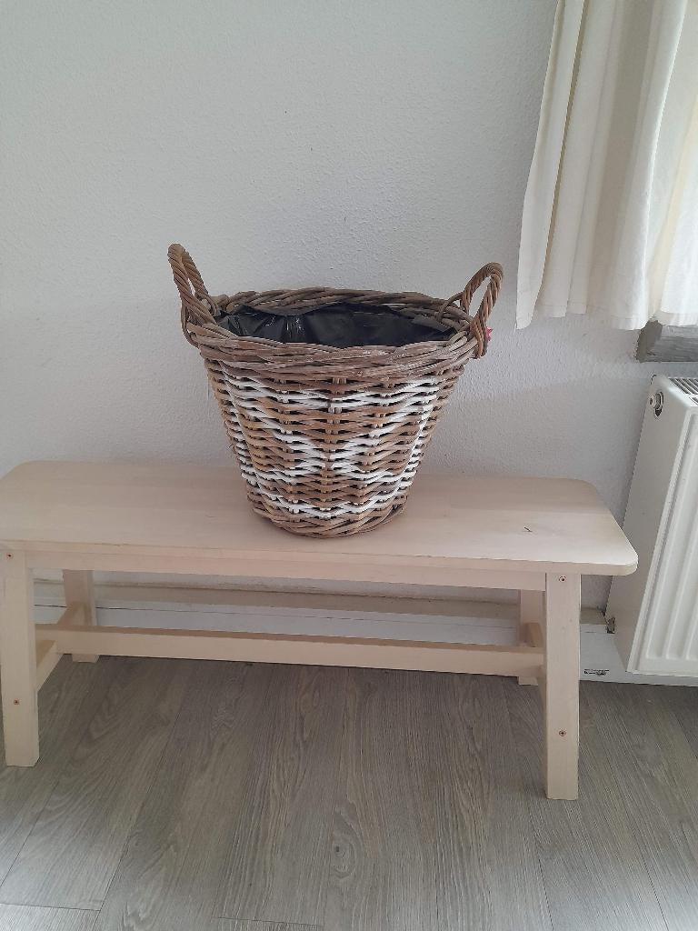 Rotan plantenmand of opbergmand, Ophalen, Overige materialen, Mand, Rond