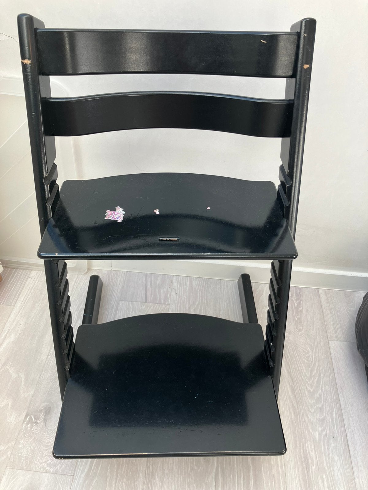 Tripp trapp stokke zwart, Kinderen en Baby's, Kinderstoelen, Ophalen, Gebruikt