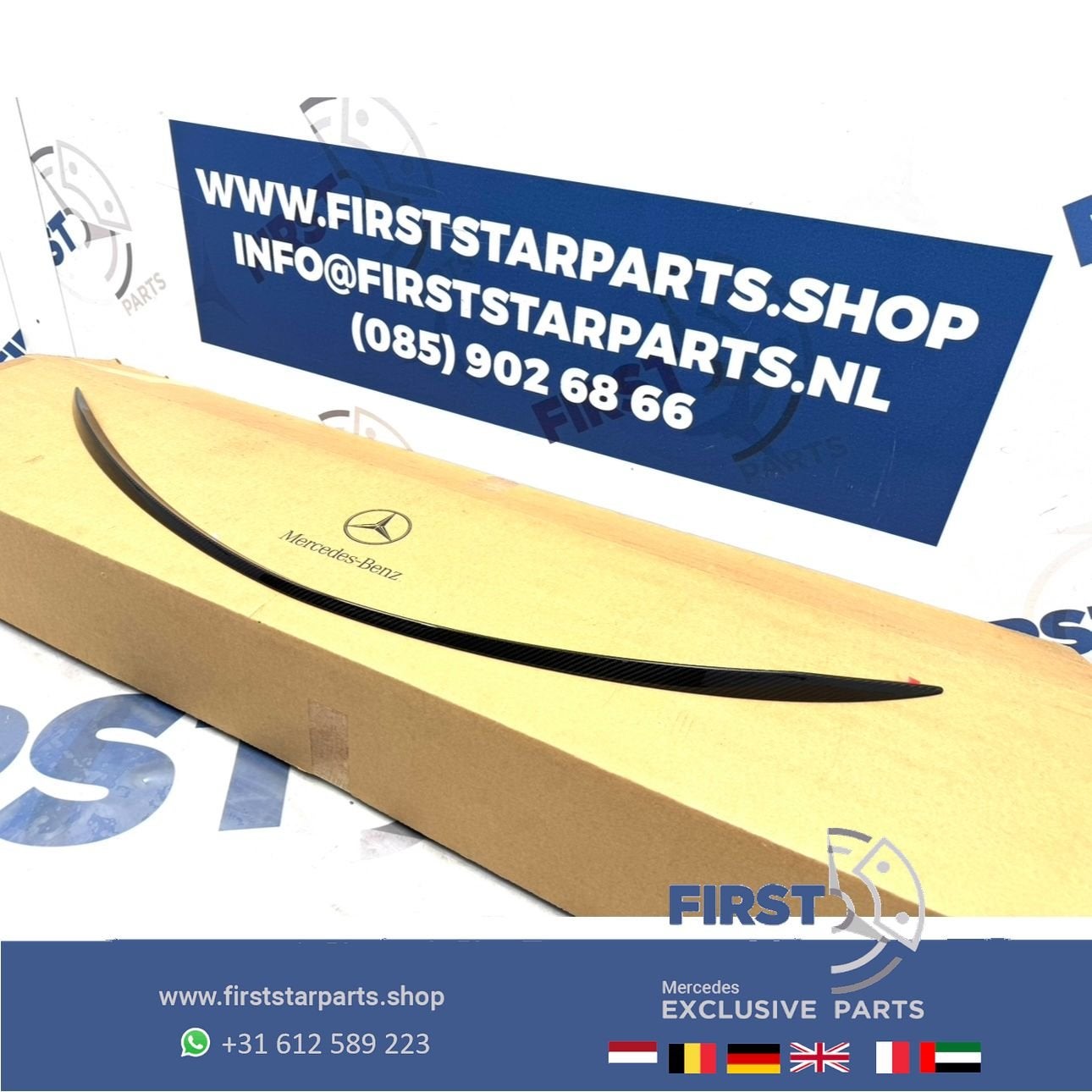 W205 C43 C63 AMG CARBON SPOILER KOFFERBAK A2057900200 C KLAS, Arrière, Haillon arrière, Utilisé, -
