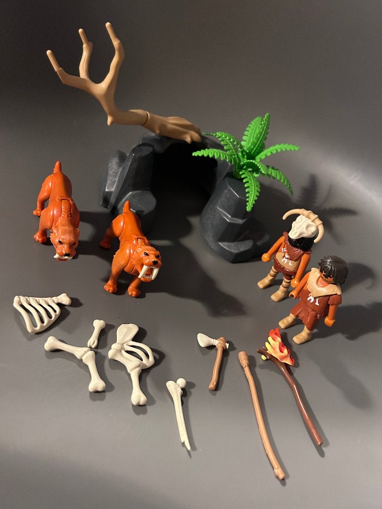 Playmobil 5102 - Tigres à dents de sabre et chasseurs, Enlèvement, Utilisé