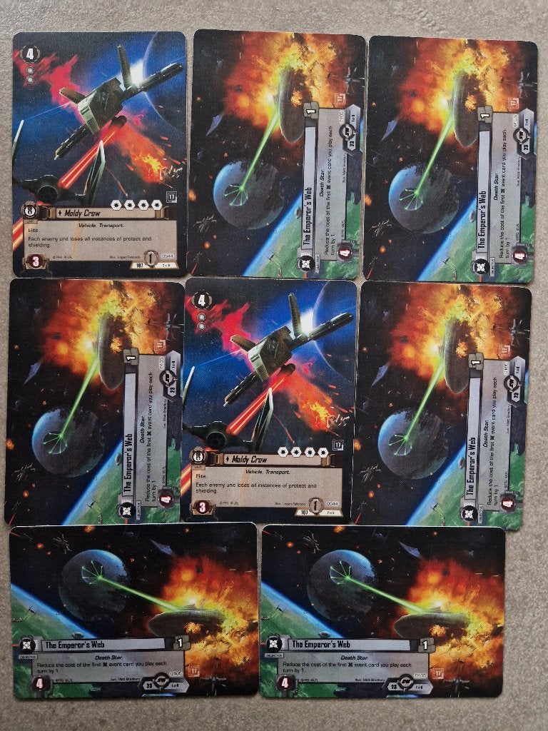 Star Wars Lcg Jce The Card Game Moldy Crow / Emperor's cards, Hobby en Vrije tijd, Gezelschapsspellen | Kaartspellen, Ophalen of Verzenden
