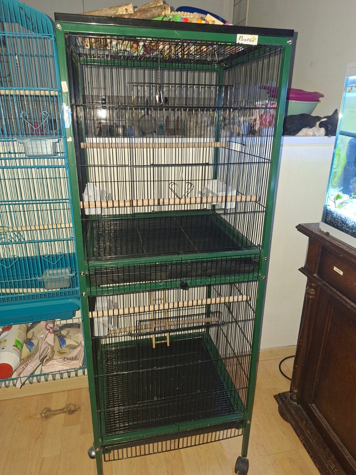 grote vogelkooi te koop, Dieren en Toebehoren, Ophalen, Gebruikt, Metaal, Vogelkooi