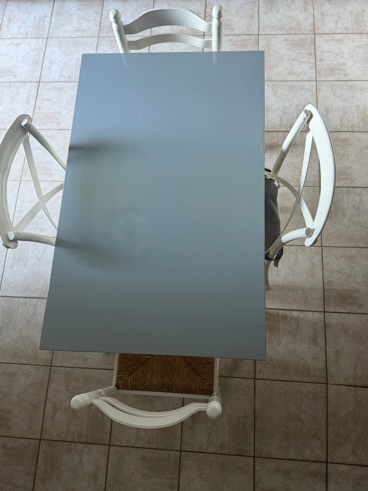 Table de cuisine + 4 chaises, 100 à 150 cm, Simple et moderne, Quatre personnes, Comme neuf
