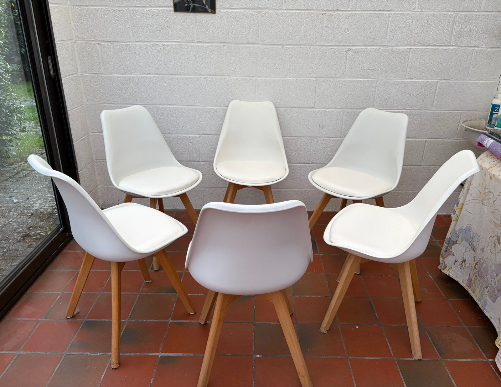 6 chaises de salle a manger, Enlèvement, Utilisé
