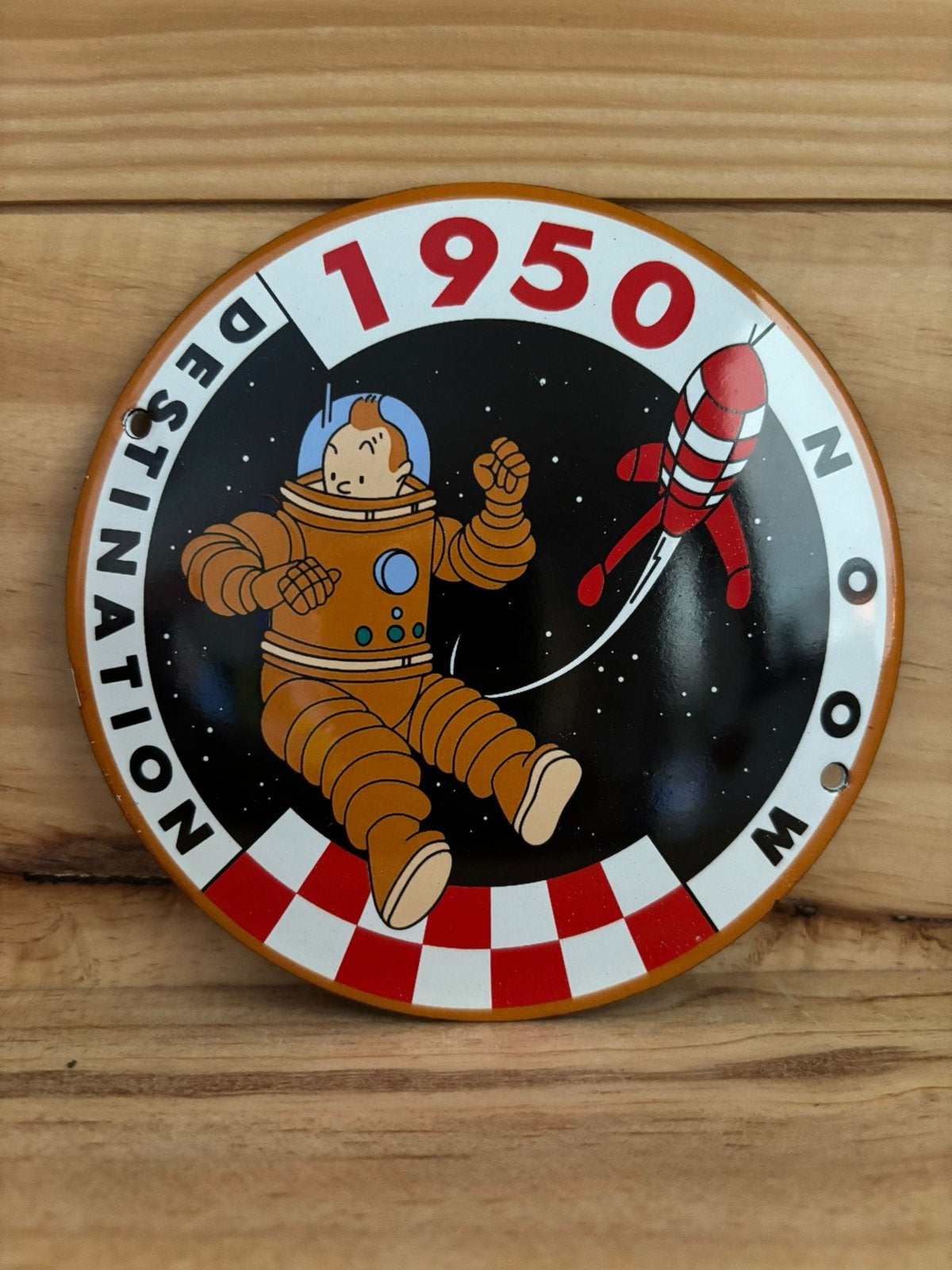 Plaque Émaillée tintin, Antiquités & Art, Antiquités | Email, Enlèvement ou Envoi
