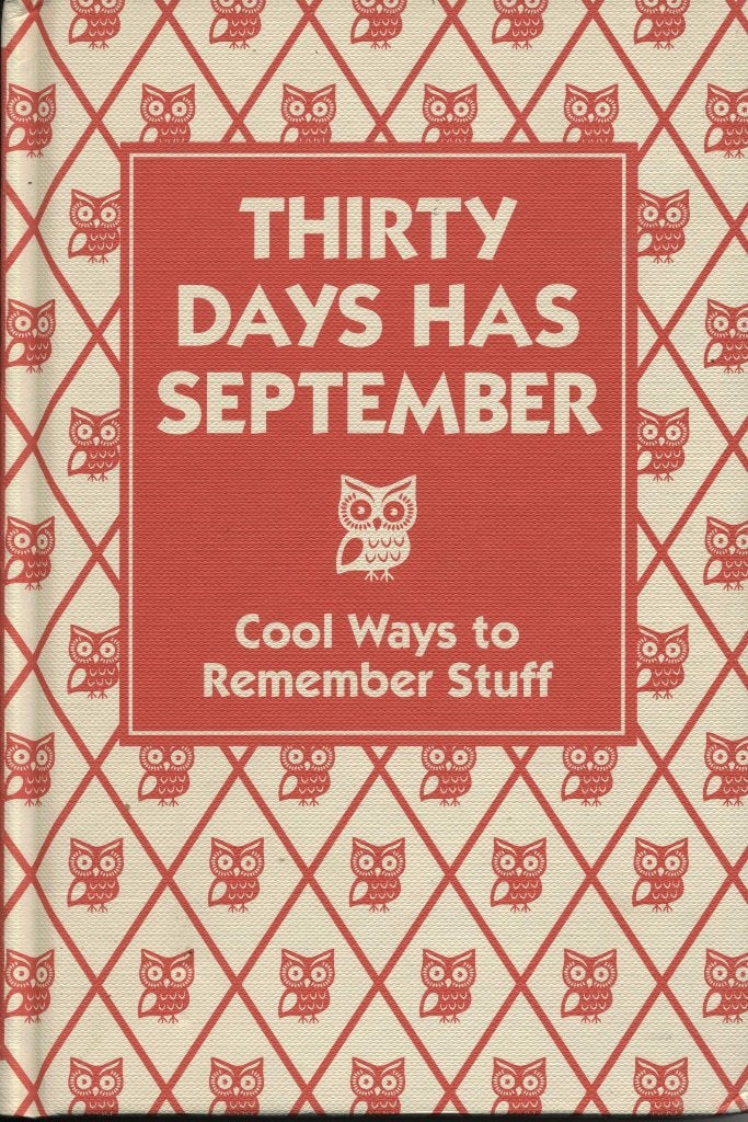 Thirty days has september Cool ways to remember stuff, Ophalen of Verzenden, Zo goed als nieuw, Overige typen
