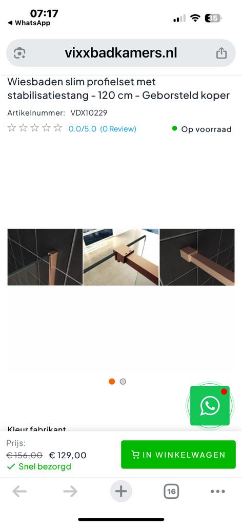 Nieuwe Wiesbaden slim profielset met stabilisatiestang, Ophalen of Verzenden