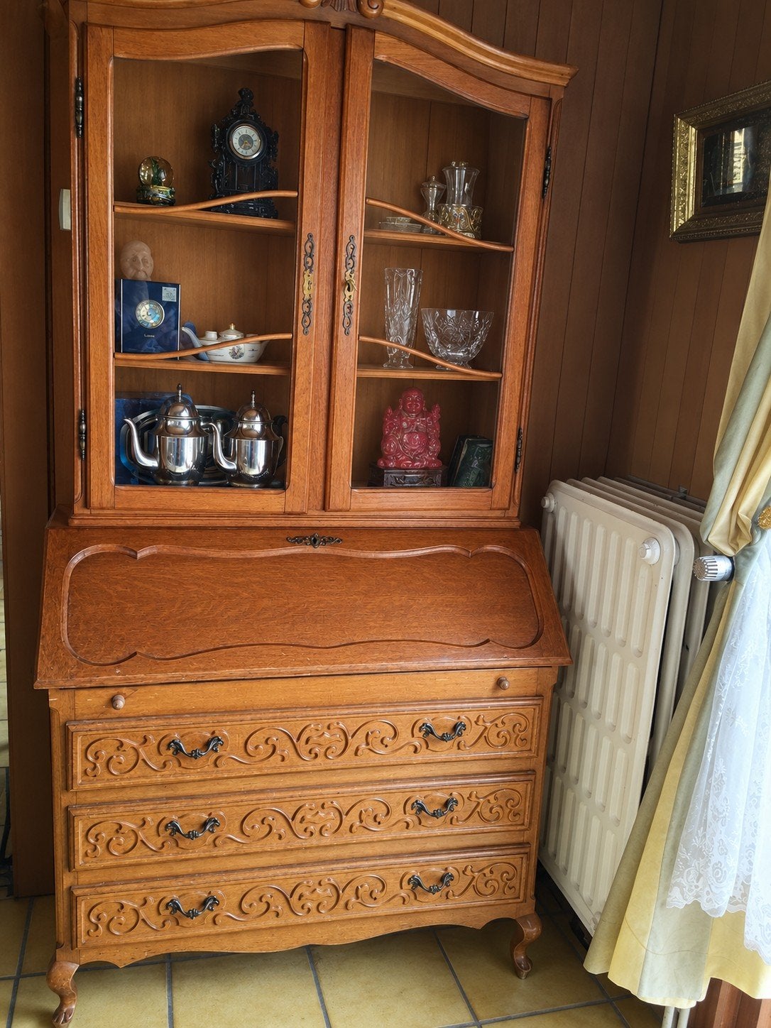 Houten vintage/klassieke secretaire
Titel: Vintage houten se, Huis en Inrichting, Ophalen, Gebruikt, Antiek