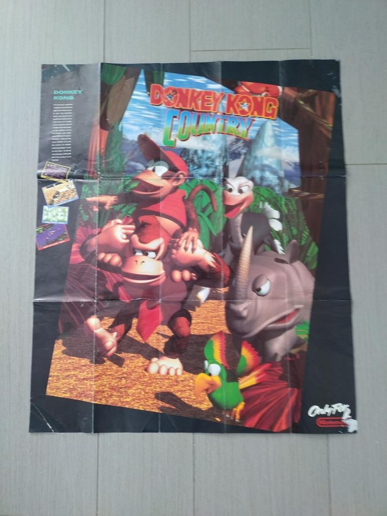 Poster Donkey Kong Country, Verzamelen, Ophalen of Verzenden
