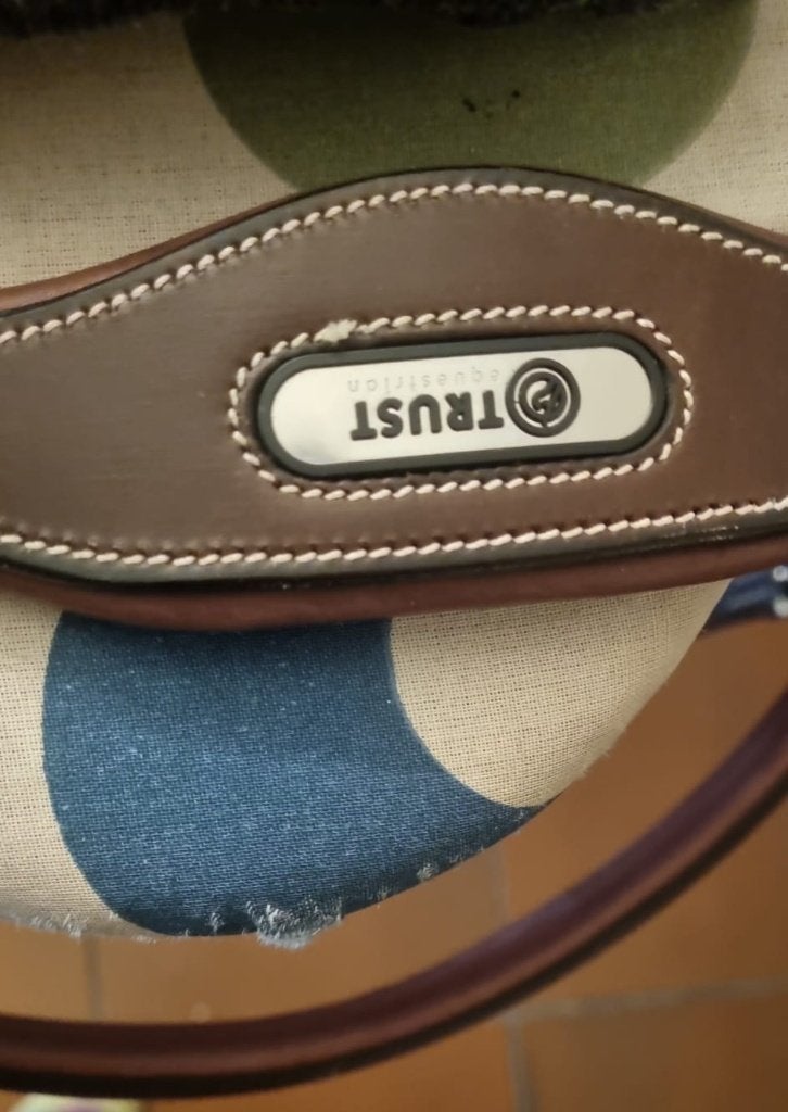 Trust hoofstel lage neusriem model barcelona, Dieren en Toebehoren, Hoofdstel, Bruin, Nieuw, Trust