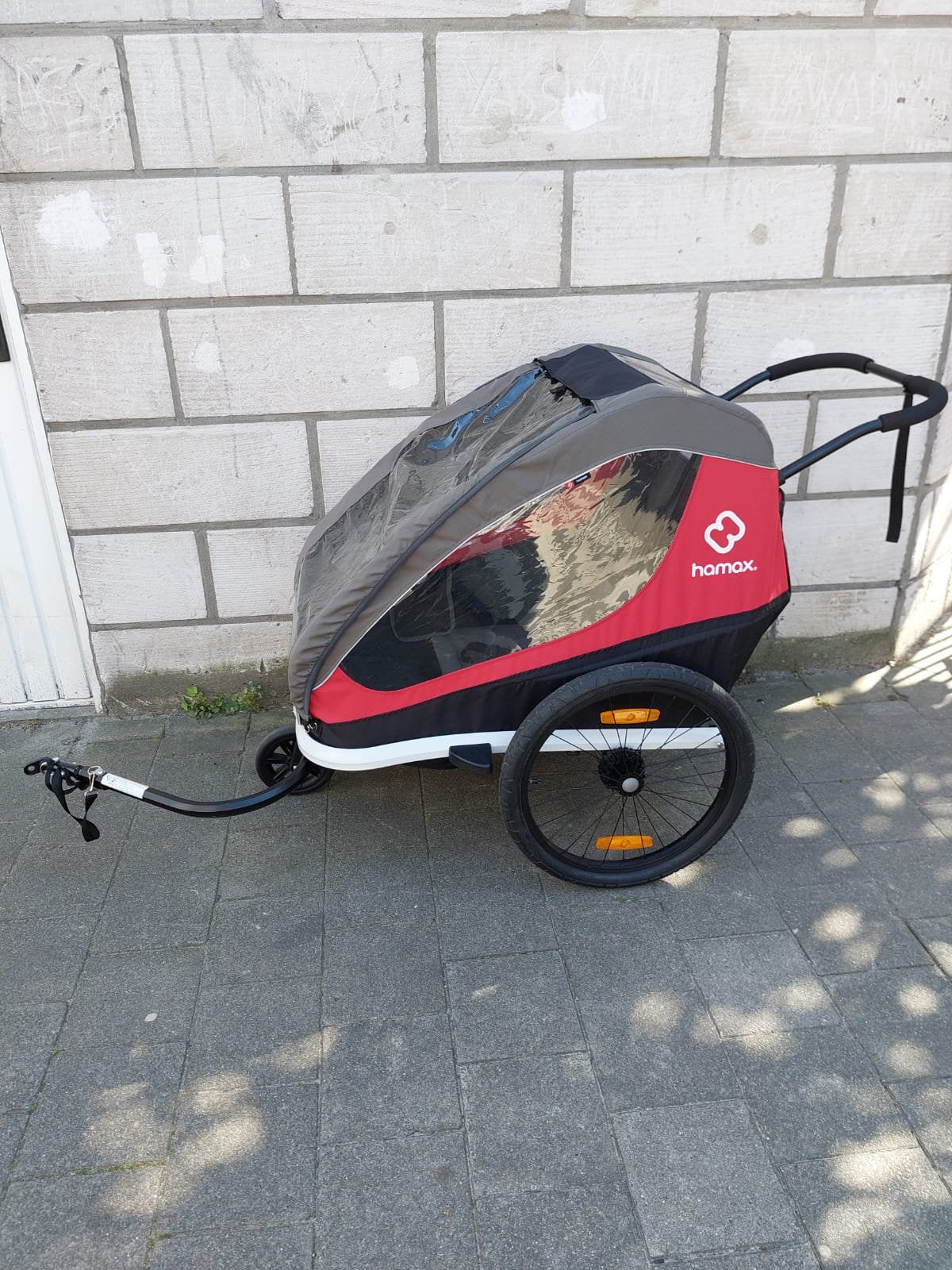 Hamax babyfietskar 2 personen, Vélos & Vélomoteurs, Accessoires vélo | Remorques, Enlèvement, Comme neuf