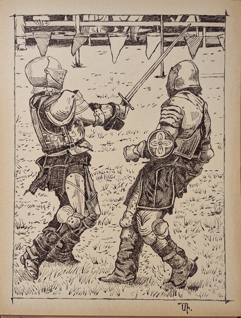 « Tournoi Knight. La dernière bataille », Antiquités & Art, Art | Peinture | Moderne, Certificat d'authenticité, Autres techniques