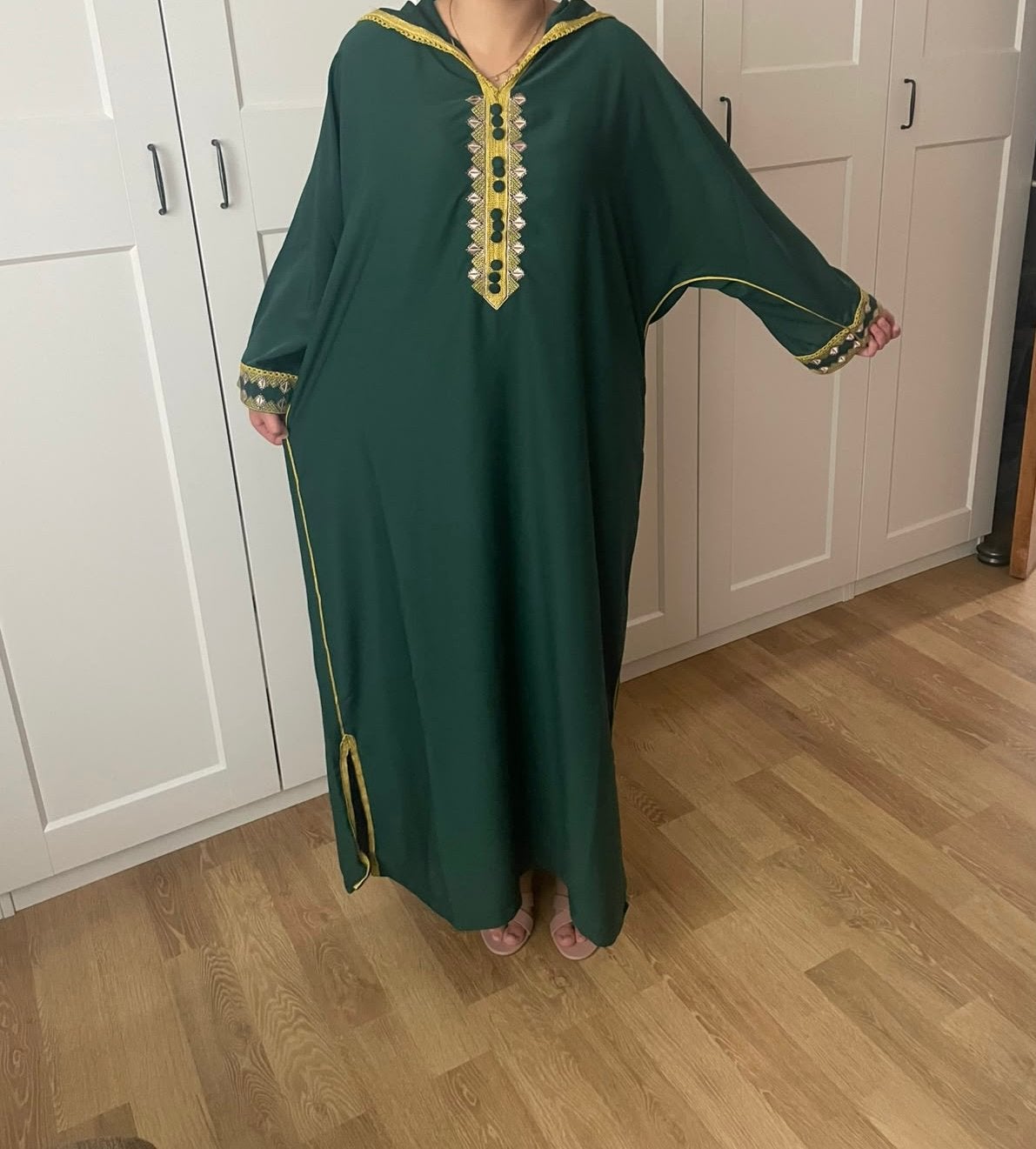 Robe marocaine verte, Vêtements | Femmes, Taille 42/44 (L), Autres types, Comme neuf, Vert