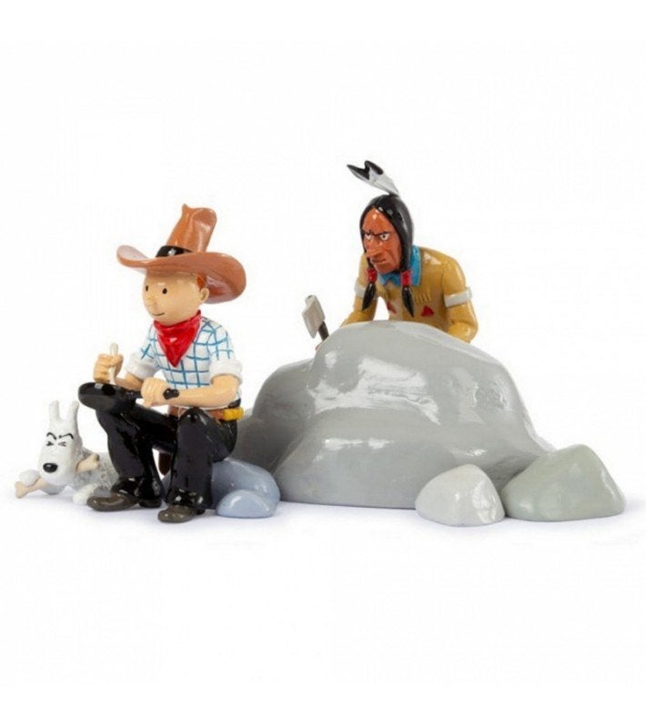 Tintin et Milou en Amérique avec l'Indien, Enlèvement ou Envoi, Tintin, Neuf, Statue ou Figurine