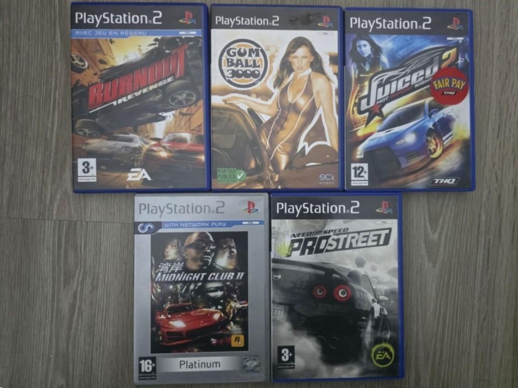 Lot de 5 jeux de course PS2, Consoles de jeu & Jeux vidéo, Jeux | Sony PlayStation 2, Enlèvement ou Envoi, Utilisé, 3 joueurs ou plus