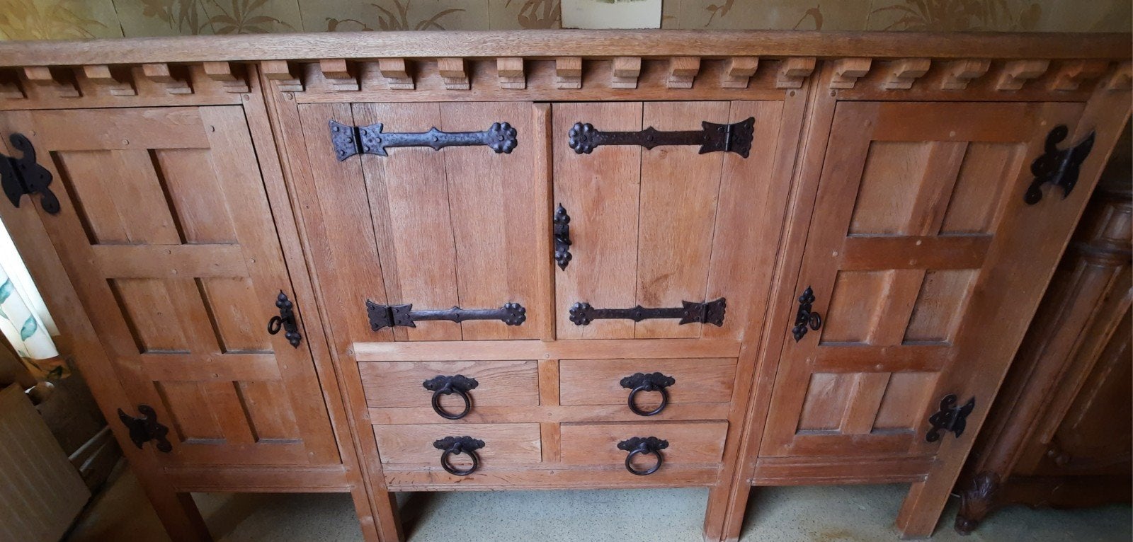 Lot de 2 buffets en chêne massif, Enlèvement, Chêne