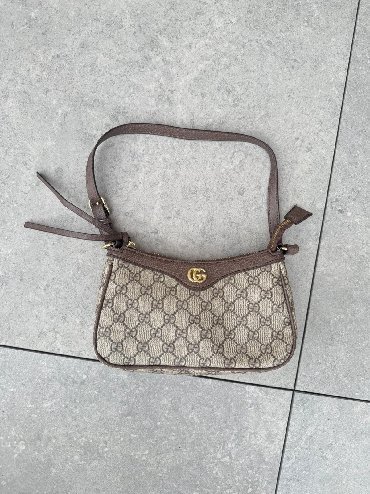 Gucci GG Canvas Shoulder Bag, Handtassen en Accessoires, Ophalen of Verzenden, Nieuw, Bruin, Schoudertasje