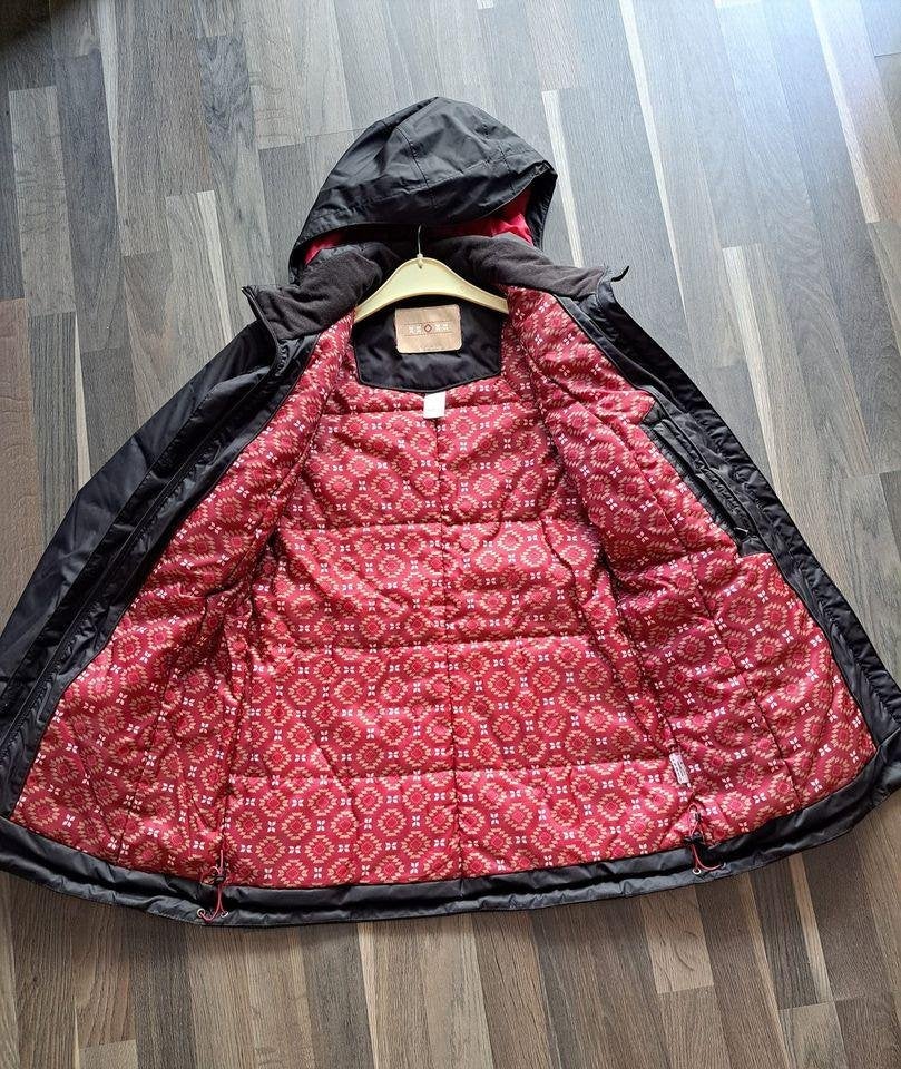 Jas met kap en ceintuur mt 38, zgan of Quechua mt S, Kleding | Dames, Zwart, Ophalen of Verzenden, Zo goed als nieuw, Quechua