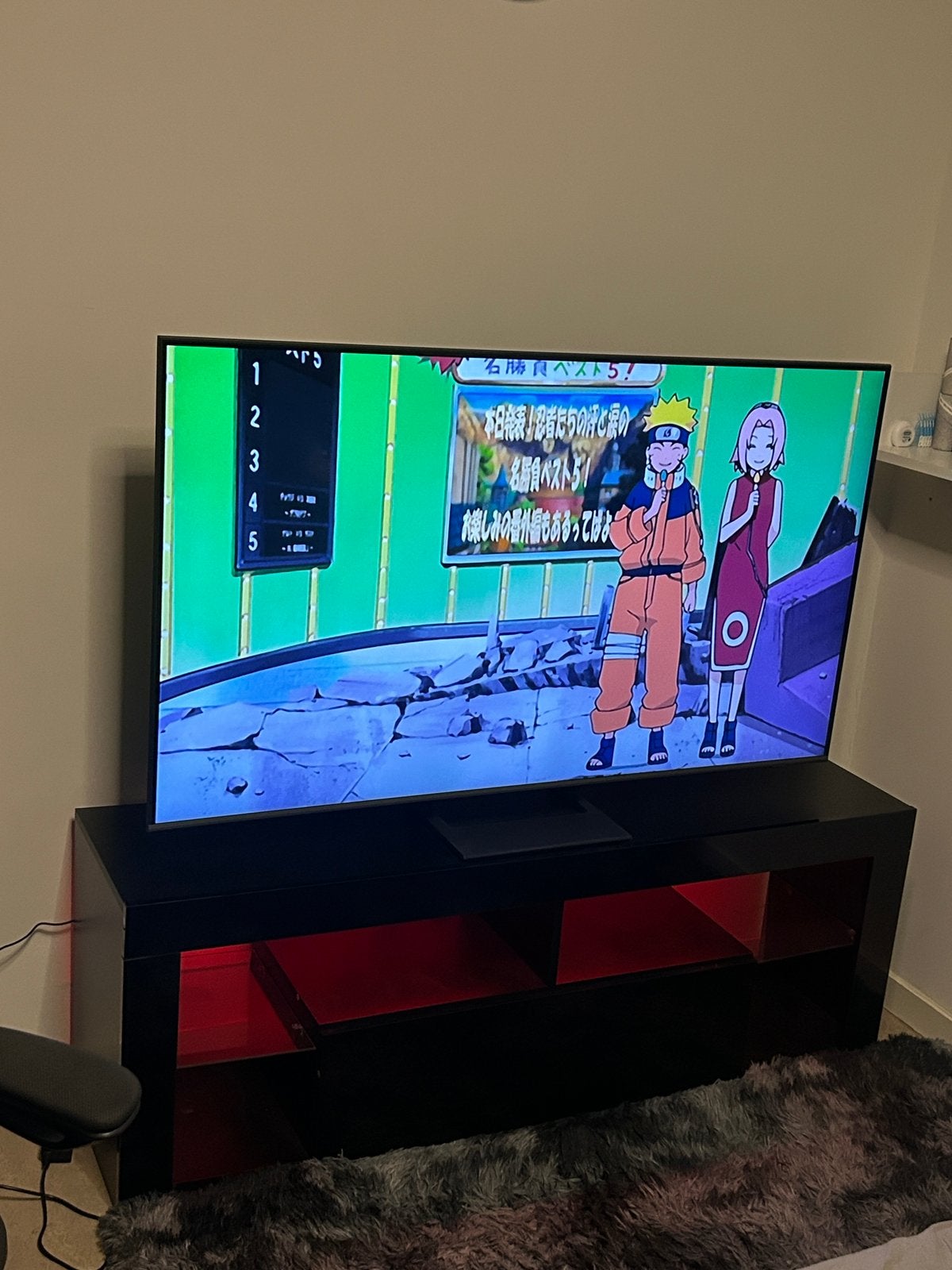 55” QLED 4K Smart TV Q72D (2024) + Tv-meubel met LED, Ophalen, Zo goed als nieuw, LED, Smart TV