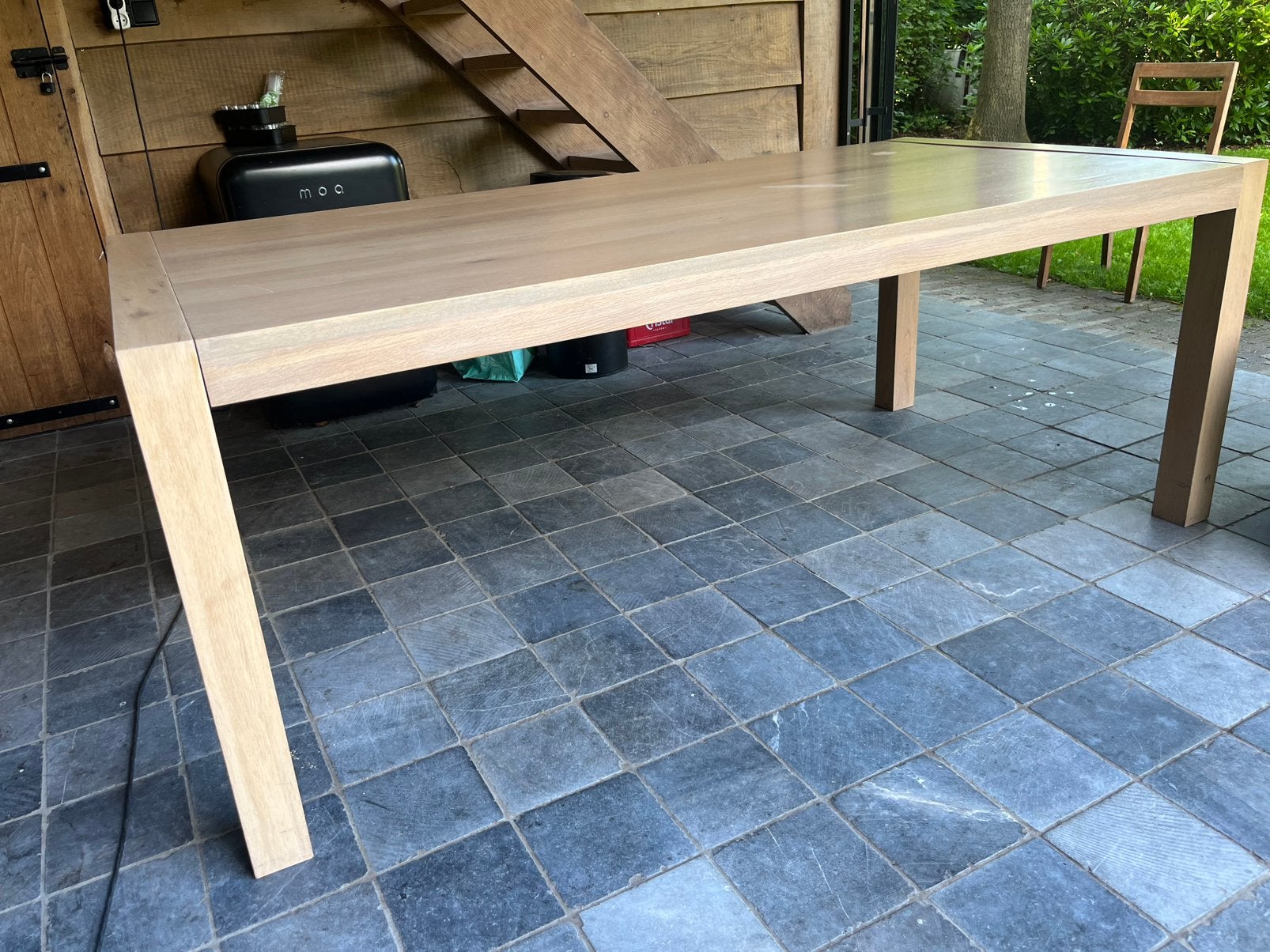 Massief eiken bloktafel, Ophalen, Gebruikt
