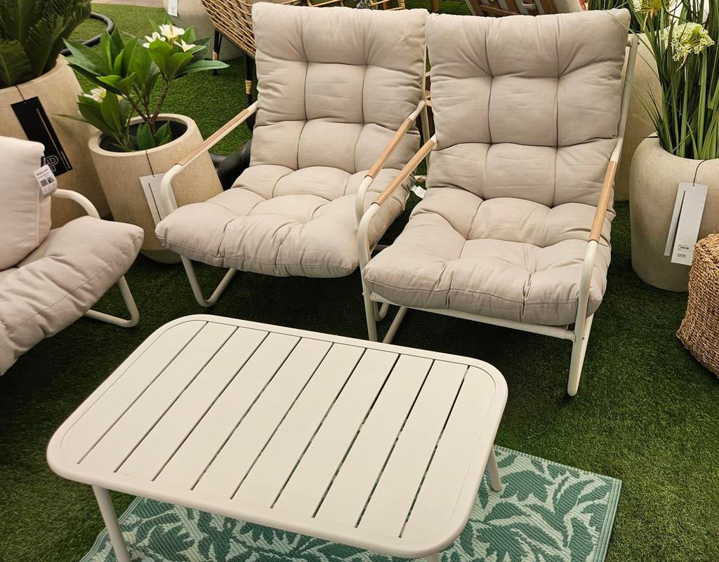 Loungeset van 2x 1-zit + salontafel NIEUW, Tuin en Terras, Ophalen, Nieuw, Loungeset