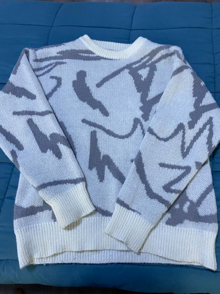 Shein trui, Kleding | Heren, Truien en Vesten, Ophalen, Zo goed als nieuw, Maat 48/50 (M), Wit