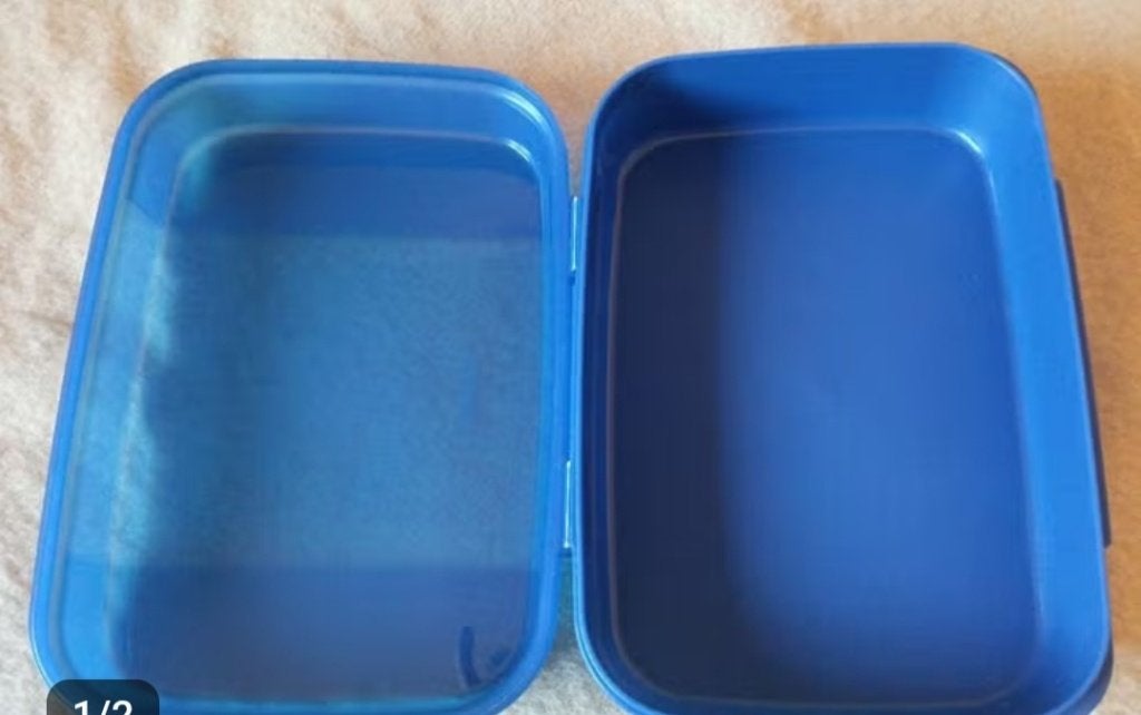 Boite à pain tupperware, Maison & Meubles, Cuisine| Tupperware, Enlèvement, Comme neuf, Bleu, Boîte