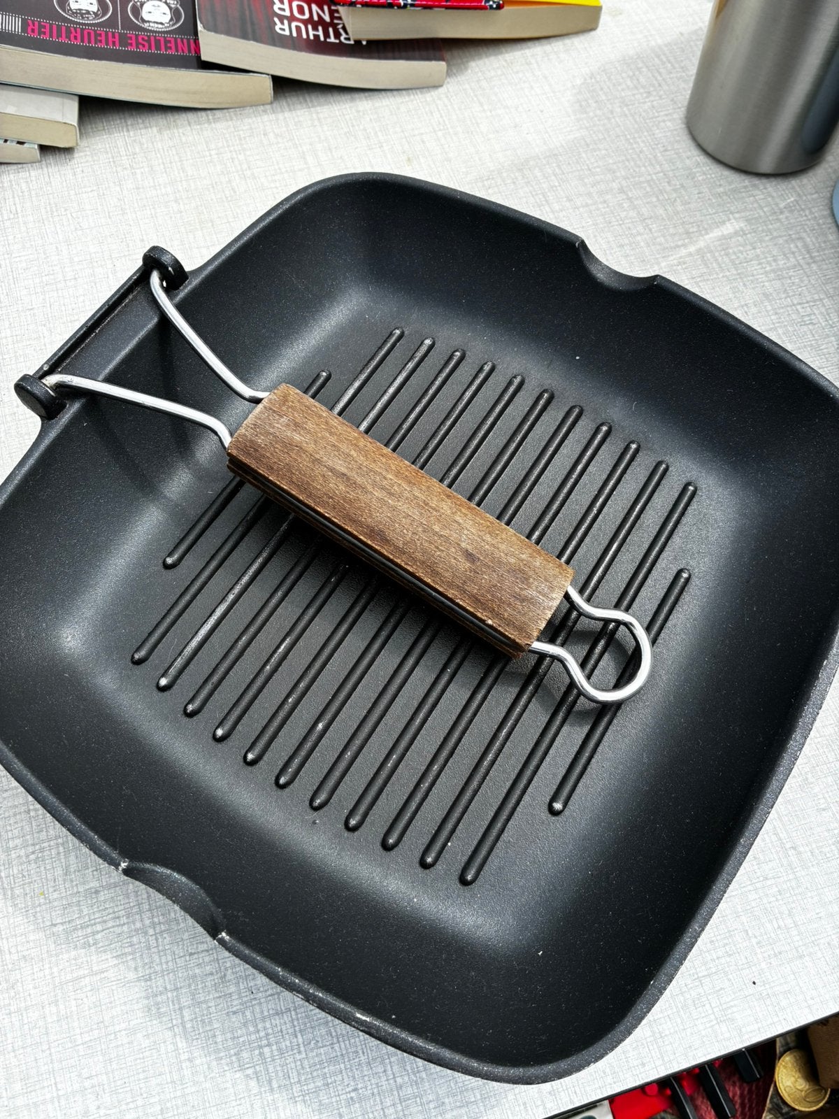 Poele grill en pierre de lave, Plaques à induction, Enlèvement, Utilisé, Autres types