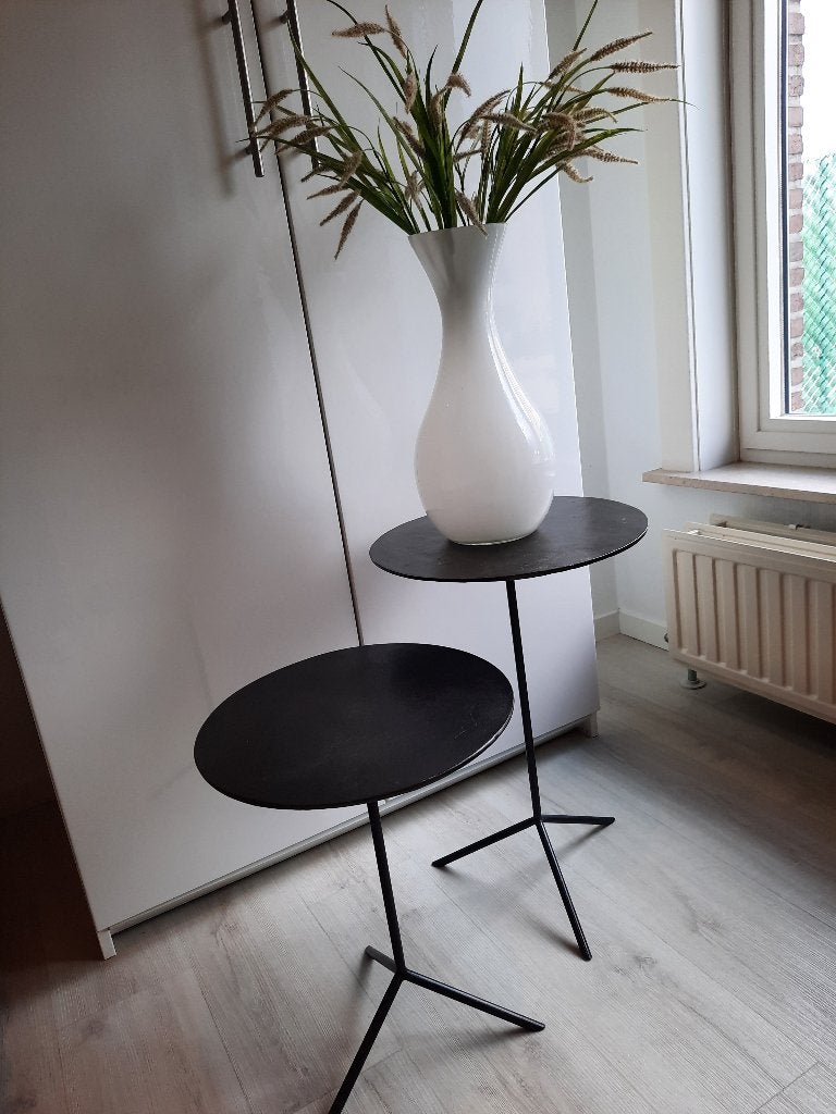 2 metalen bijzettafeltjes, Huis en Inrichting, Tafels | Bijzettafels, Ophalen, Nieuw