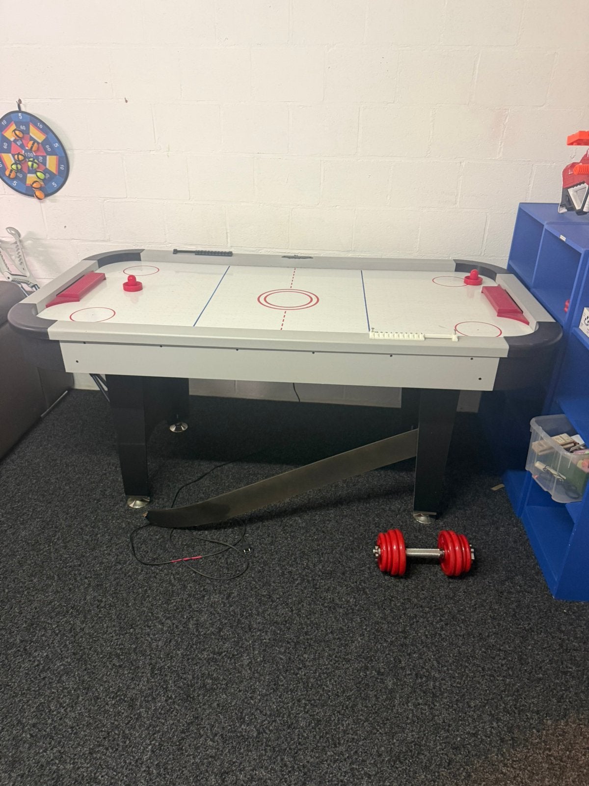 Airhockey, Ophalen, Gebruikt