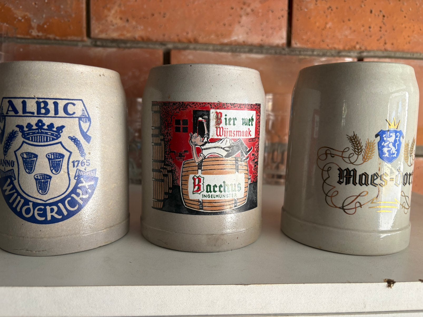 3x bierpul winderickx,Bacchus,Maes-Dort, Verzamelen, Ophalen of Verzenden, Zo goed als nieuw