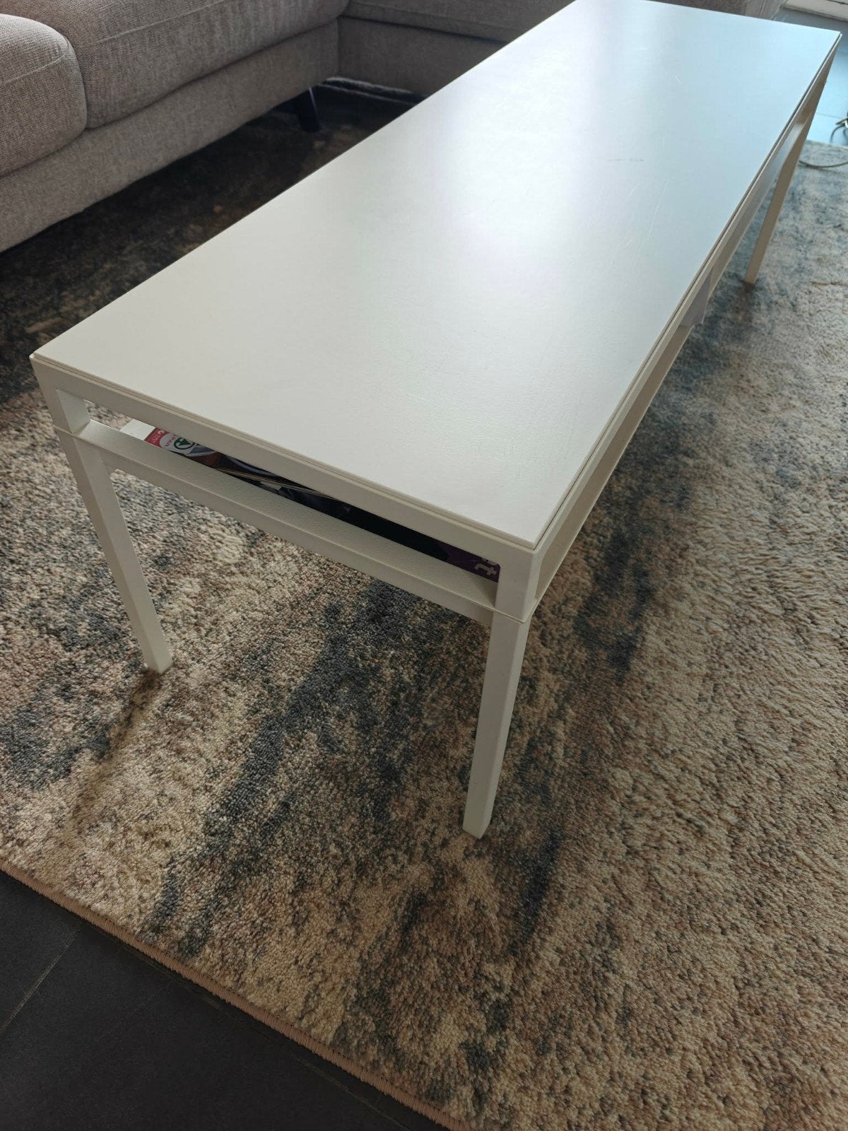 Salontafel met omkeerbaar blad (wit/grijs), Huis en Inrichting, Ophalen